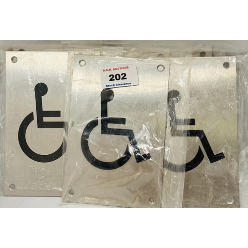 202 - METAL DISABLED DOOR SIGNS (6)