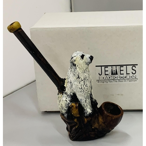 211 - JEWELS FASION POLAR BEAR SMOKING PIPE (Boxed)