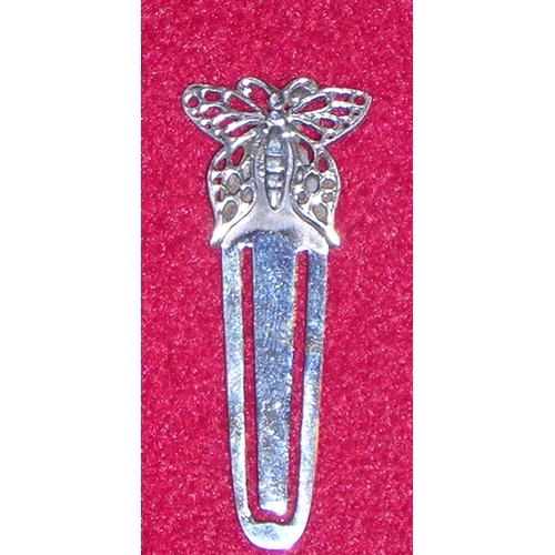 1117 - PRESENTED AS A SILVER (925) BOOK MARKER (Butterfly)