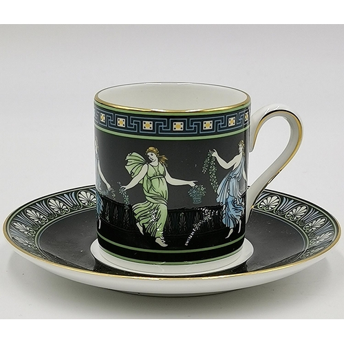 1195 - WEDGWOOD CHINA CABINET CUP & SAUCER IN THE FLORAL GIRLS DESIGN