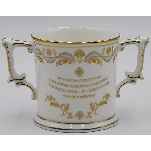 1201 - ROYAL CROWN DERBY CHINA LOVING CUP (Limited Edition 500 This One Being No 014) (Certificate)