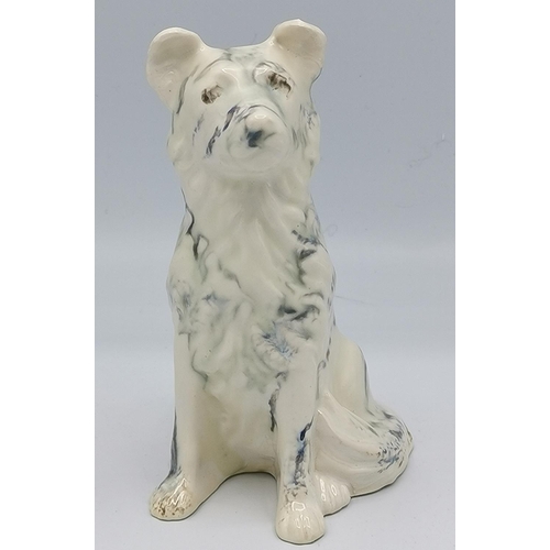 1246 - ANITA HARRIS ART POTTERY 12cm MODEL OF A GERMAN SHEPHERD (Marble Effect) (Signed In Gold By Anita Ha... 