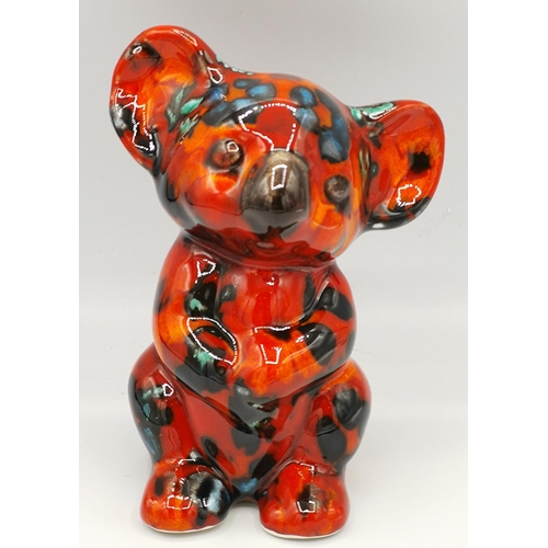 1252 - ANITA HARRIS ART POTTERY 14cm MODEL OF A KOALA BEAR  (Signed In Gold By Anita Harris)