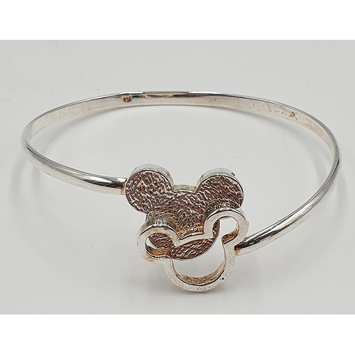 1260 - PRESENTED AS A SILVER (925) MICKEY MOUSE BANGLE (Weight ______Grams)