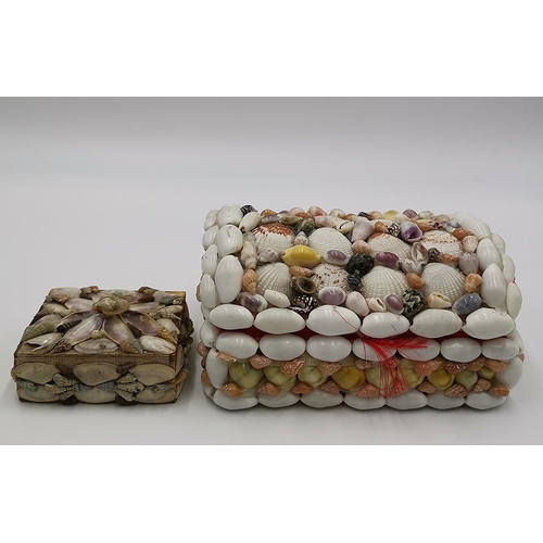 1280 - SHELL COVERED JEWELLERY BOXES (2)