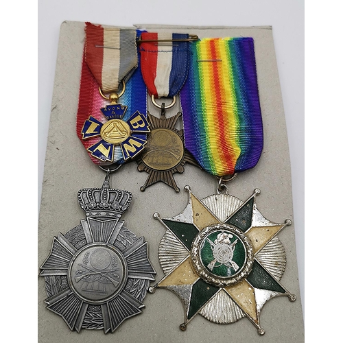 1320 - RIFLE MEDALS (3) TOGETHER WITH AN ENAMEL MEDAL