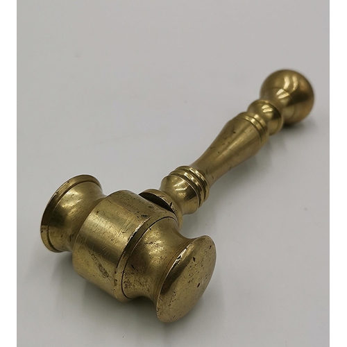 763 - BRASS AUCTIONEER GAVEL