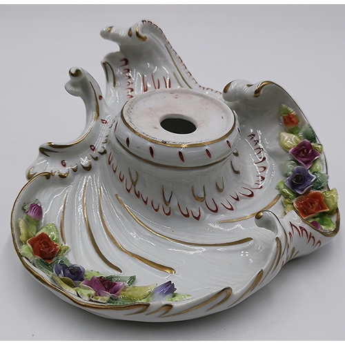 1129 - GERMAN FINE PORCELAIN INK WELL