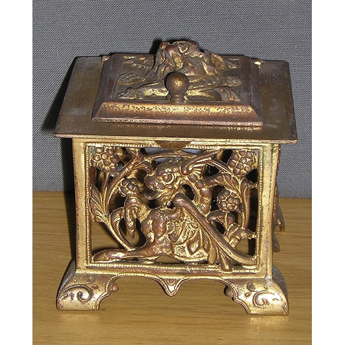 17 - BRASS INKWELL With INK BOWL (Old)