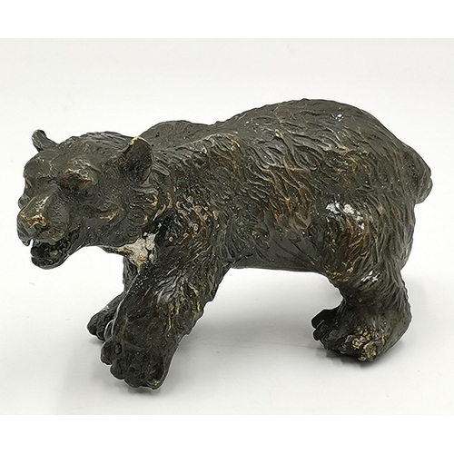 696 - BRONZE 16cm MODEL OF A BEAR