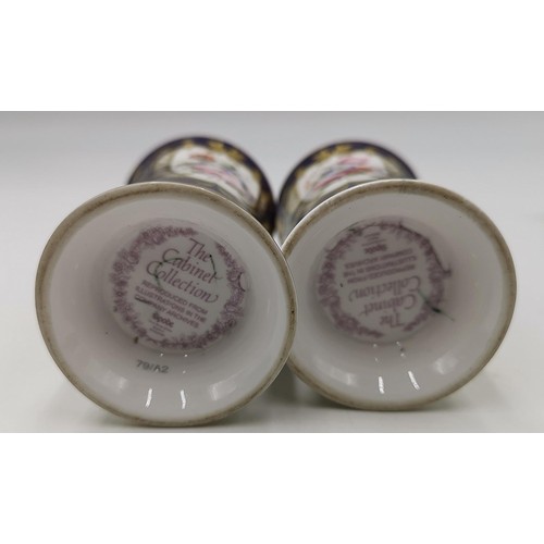 111 - SPODE CHINA 9.5cm CABINET COLLECTION SPILL VASES (2)