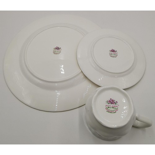 219 - ROYAL ALBERT CHINA MUG,SIDE PLATE And DINNER PLATE  'SEPTEMBER' IN THE MICHAELMAS DAISY DESIGN From ... 