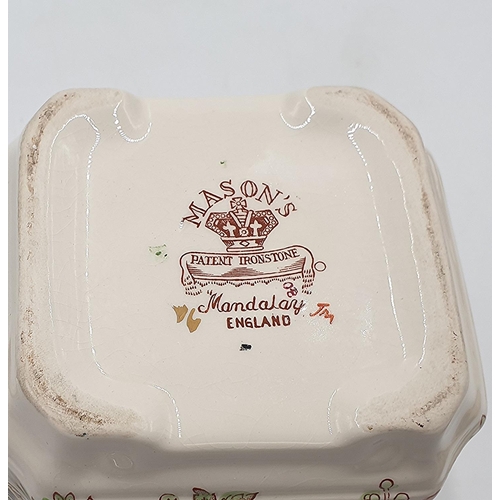 1093 - MASON'S IRONSTONE 13.5cm CADDY IN THE BLUE MANDALAY DESIGN