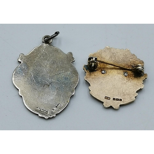 772 - PRESENTED AS A SILVER (Hallmarked) 1921 FOOTBALL MEDAL By Alfred Horatio Darby Plus A GILT SILVER PR... 