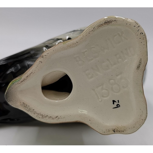 984 - BESWICK Large 14cm MODEL OF A PIGEON Model No 1383B (Blue Gloss Colourway) (2nd Version) 1955/89 Des... 