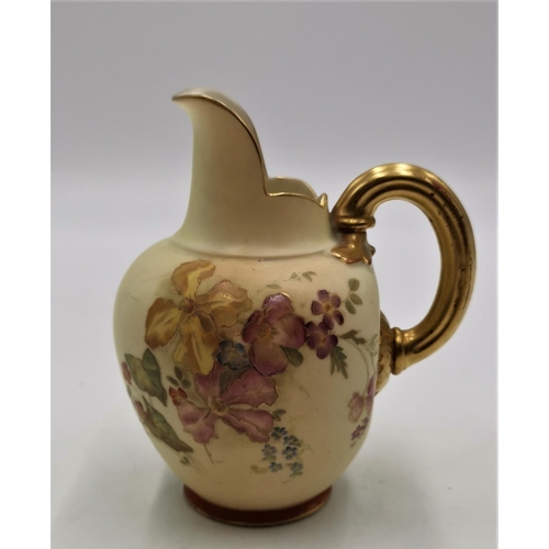 1001 - ROYAL WORCESTER CHINA 13cm JUG (Hand Painted)