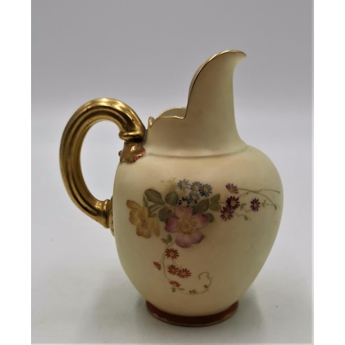 1001 - ROYAL WORCESTER CHINA 13cm JUG (Hand Painted)