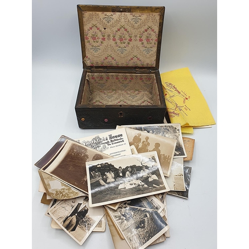 1050 - BRASS COVERED KEEPSAKE BOX INSET With MULTICOLOURED ROUNDELS