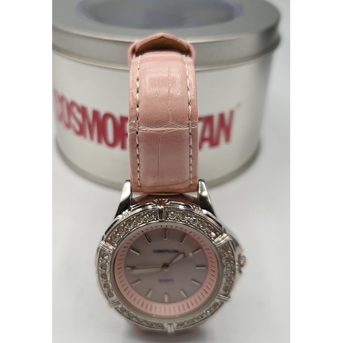 1068 - COSMOPOLITIAN PINK LADIES WRISTWATCH (Boxed)