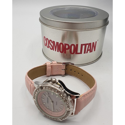 1068 - COSMOPOLITIAN PINK LADIES WRISTWATCH (Boxed)