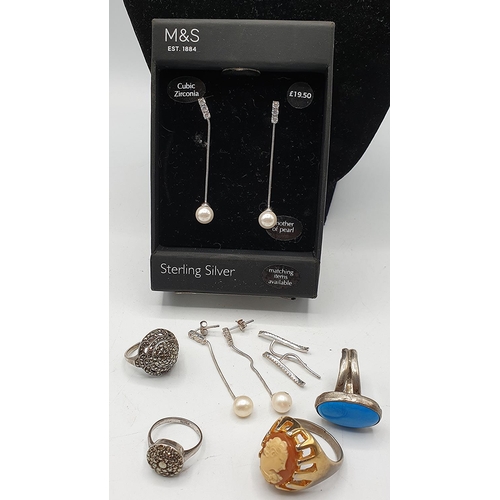 1085 - PRESENTED AS A Qty Of SILVER JEWELLERY ITEMS (Total Weight 24.85 Grams)