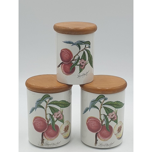 121 - PORTMEIRION STORAGE JARS (3) IN THE POMONA DESIGN