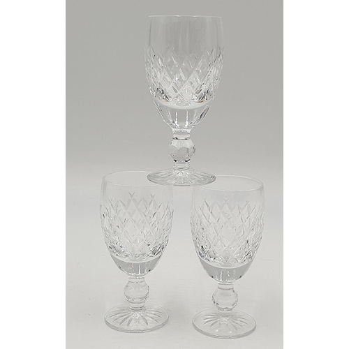 123 - WATERFORD CRYSTAL SHERRY GLASSES (3)