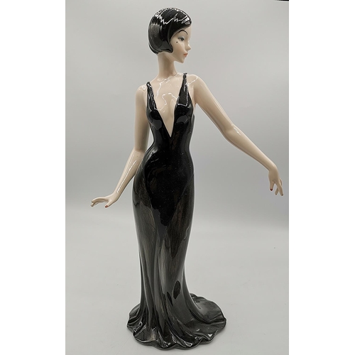 1268 - RODIN CHINA (Part Of The Old Tupton Ware Group) Large 30cm ART DECO LADY FIGURINE 