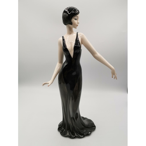 1269 - RODIN CHINA (Part Of The Old Tupton Ware Group) Large 30cm ART DECO LADY FIGURINE 