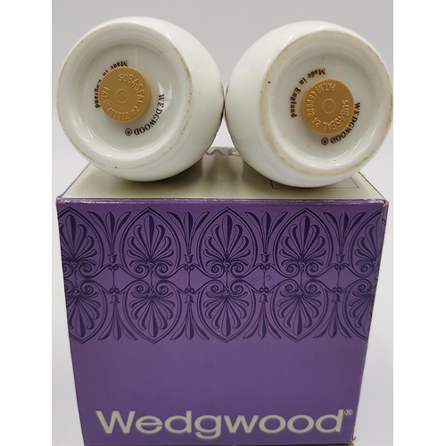 1280 - WEDGWOOD CHINA SALT And PEPPER IN THE HATHAWAY ROSE DESIGN (Original Box)