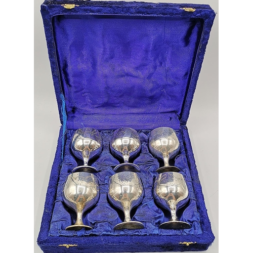 1283 - WHITE METAL (Box Set Of Six) Miniature GOBLETS