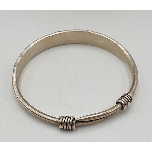 1288 - PRESENTED AS A SCANDINVIAN SILVER ? BANGLE