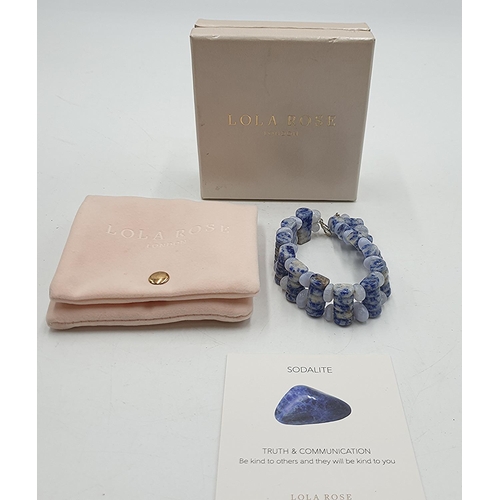 1295 - LOLA ROSE Of LONDON SODALITE BRACELET (Original Box And Pouch)