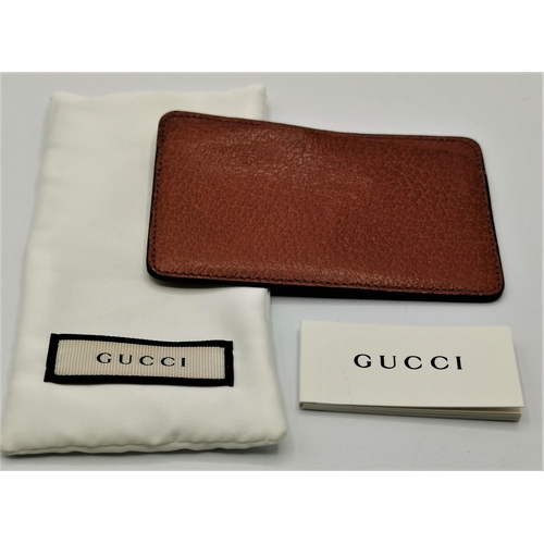 1330 - PRESENTED AS A (Genuine Leather) GUCCI CARD WALLET RG NUMBER 030 01/340628