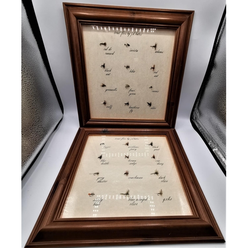 1331 - PAIR OF FRAMED & GLAZED 34.5cm x 34.5cm TROUT FLIES BY J.D. Bates.
(Please Note This Lot WILL NOT BE... 