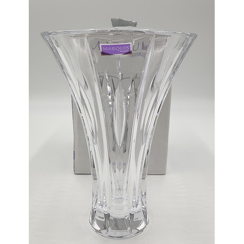 1346 - WATERFORD CRYSTAL 22cm VASE IN THE SHERIDAN DESIGN (Original Box)