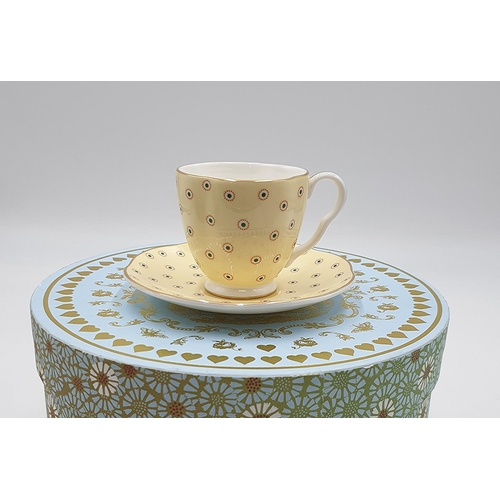 1362 - WEDGWOOD CHINA COFFEE CUP & SAUCER IN THE POLKA DOT DESIGN (Original Box)