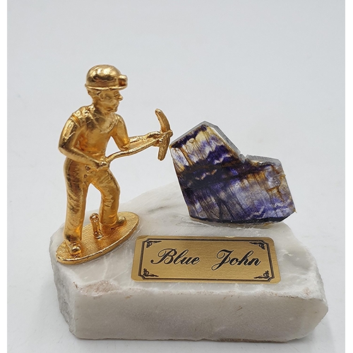 1364 - BLUE JOHN MINES 7cm z 7cm SOUVENIR