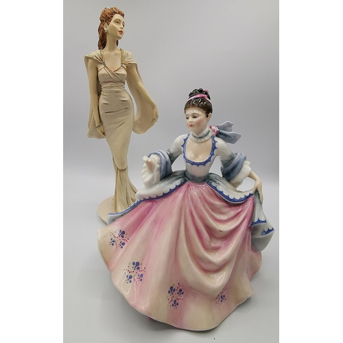 602 - ROYAL DOULTON FIGURINES (2) 20cm 