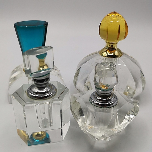 606 - GLASS PERFUME BOTTLES (4)