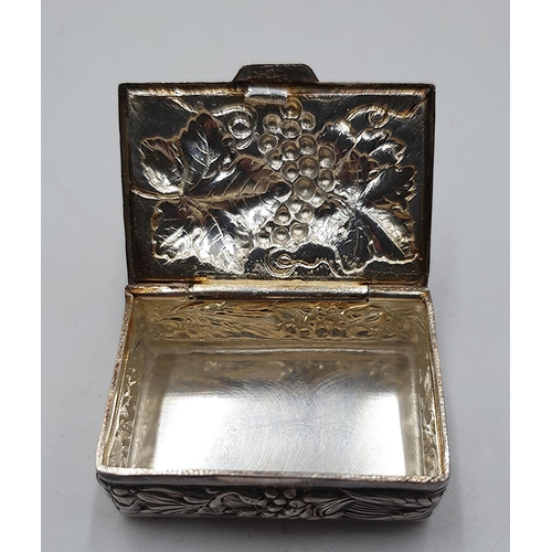 635 - WHITE METAL (Possibly Silver) PILL BOX