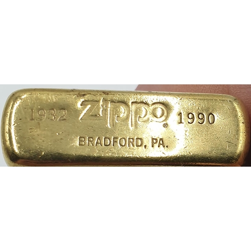 717 - BRASS ZIPPO LIGHTER 1932/92