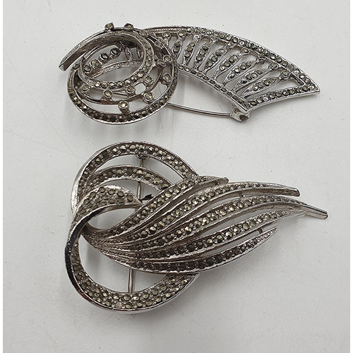 731 - MARCASITE BROOCHES (2)