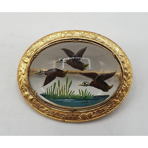 748 - MIZPAH ESSEX CRYSTAL BROOCH (Birds)