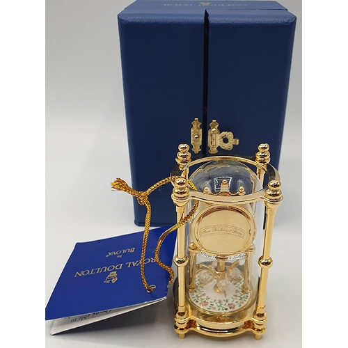 778 - ROYAL DOULTON Small 7.5cm CARRIAGE CLOCK (Original Silk Lined Presentation Box)