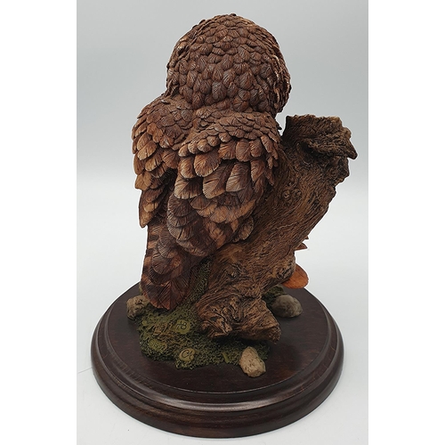 805 - COUNTRY ARTISTS 17cm MODEL OF A TAWNY OWL ON PLYNTH