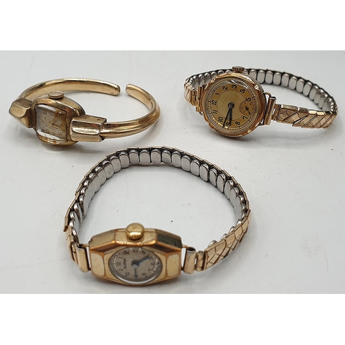 80A - ROLLED GOLD WRISTWATCHES (3)