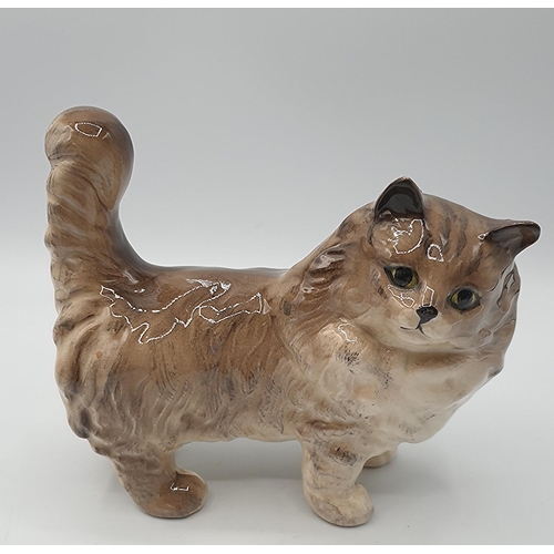 814 - BESWICK Large 12.7cm MODEL OF PERSIAN CAT-STANDING,TAIL ERECT Model No 1898  Designed By Mr Albert H... 