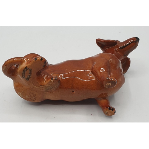 816 - BESWICK 7cm MODEL OF A DACHSHUND (Seated) Model No 1460 1956/90 (Tan Gloss Colourway) Designed By Mr... 