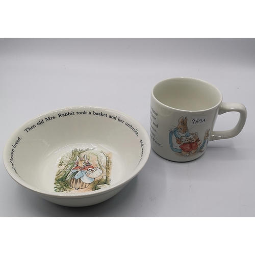 83 - WEDGWOOD PETER RABBIT BOWL & MUG